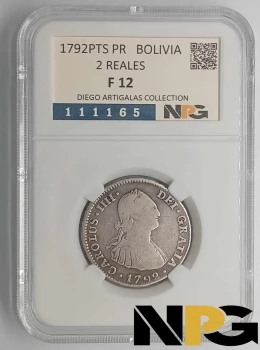 1792PTS PR Bolivia 2 Reales 1792PTS PR Bolivia 2 Reales