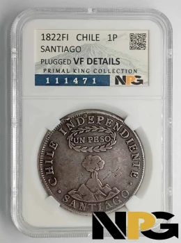 1822FI Chile 1 Peso 1822FI Chile 1 Peso