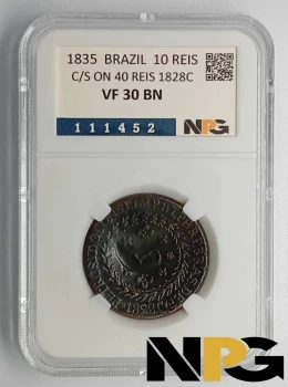 1828C Brazil 10 Reis