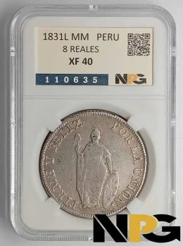 1831 Peru  8 REALES L MM