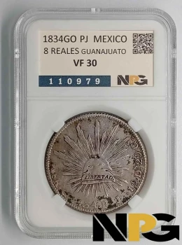 1834Go PJ Mexico 8 Reales