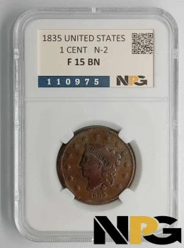 1835 Usa 1 CENT  N-2