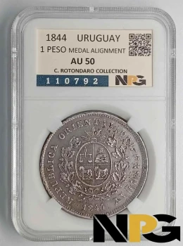 1844 Uruguay 1 Peso
