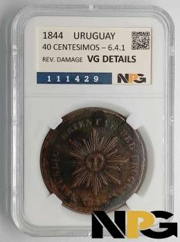 1844 Uruguay 40 Centesimos 6.4.1. 1844 Uruguay 40 Centesimos 6.4.1.