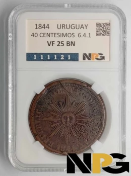 1844 Uruguay 40 Centesimos 1844 Uruguay 40 Centesimos