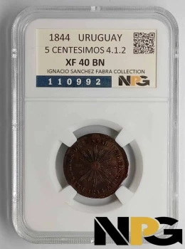 1844 Uruguay 5 Centesimos 4.1.2