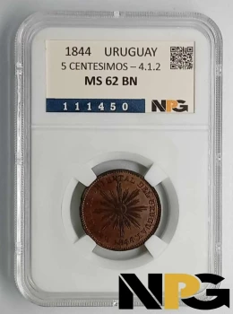 1844 Uruguay 5 Centesimos 4.1.2 1844 Uruguay 5 Centesimos 4.1.2