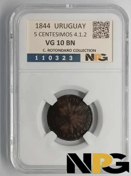 1844 Uruguay 5 Centesimos