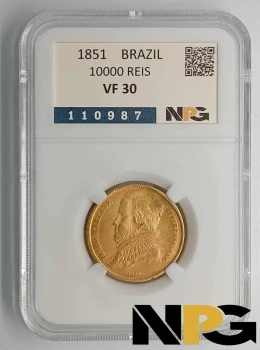 1851 Brazil 10000 Reis