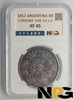 1852 Argentina 8 Reales 1852 Argentina 8 Reales