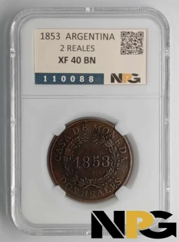 1853 Argentina 2 Reales