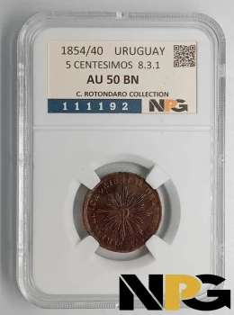 1854 Uruguay 5 Centesimos 8.3.1 1854 Uruguay 5 Centesimos 8.3.1