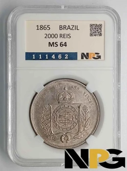 1865 Brazil 2000 Reis