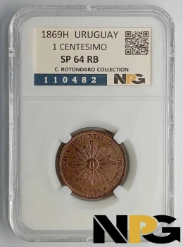 1869H Uruguay 1 Centesimo
