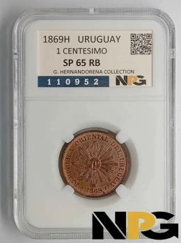 1869H Uruguay 1 Centesimo