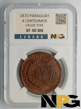 1870 Paraguay 4 Centesimos
