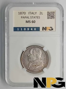 1870R Italy 2 Lire