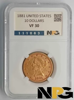 1881 United States 10 DOLLARS