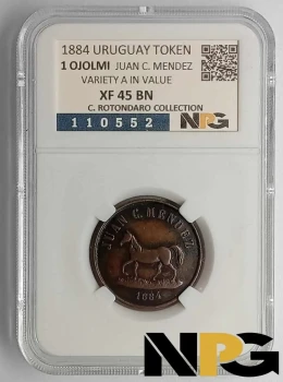 1884 Uruguay  1 Ojolmi Establecimiento Juan A. Mendez