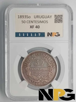 1893So Uruguay 50 Centesimos 1893So Uruguay 50 Centesimos