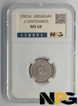 1901A Uruguay 2 Centesimos