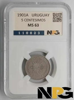 1901A Uruguay 5 Centesimos