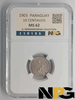 1903 Paraguay 10 Centavos