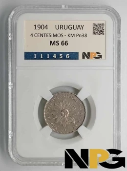 (1904) Uruguay 4 Centésimos (UNC) (1904) Uruguay 4 Centésimos (UNC)