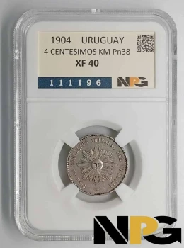 1904 Uruguay 4 Centesimos 1904 Uruguay 4 Centesimos