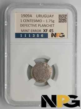 1909A Uruguay 1 Centesimo 1909A Uruguay 1 Centesimo