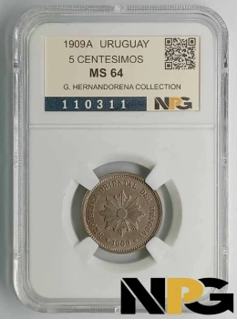 1909A Uruguay 5 Centesimos