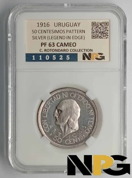 1916 Uruguay 50 Centesimos