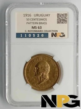 1916 Uruguay 50 Centesimos