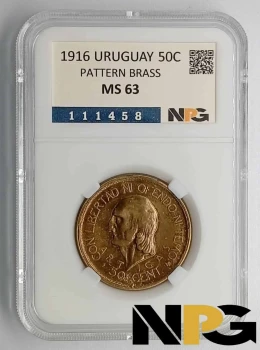 1916 Uruguay 50 Centesimos 1916 Uruguay 50 Centesimos