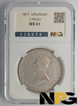 1917 Uruguay 1 Peso
