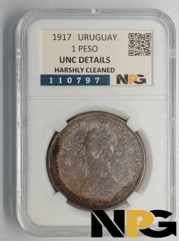1917 Uruguay 1 Peso