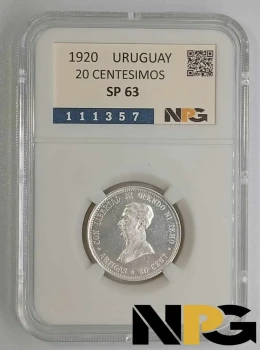 1920 Uruguay 20 Centesimos 1920 Uruguay 20 Centesimos
