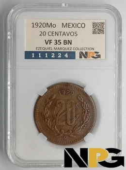 1920Mo Mexico 20 Centavos 1920Mo Mexico 20 Centavos