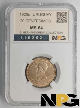 1920s Uruguay 20 Centesimos
