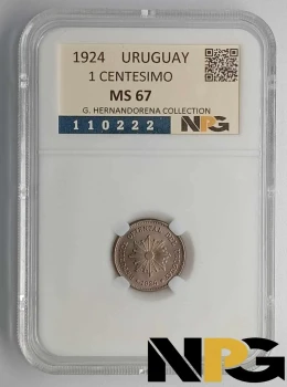 1924 Uruguay 1 Centesimo 1924 Uruguay 1 Centesimo