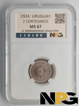 1924 Uruguay 2 Centesimos