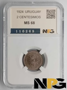 1924 Uruguay 2 Centesimos