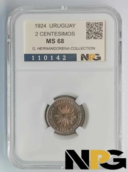 1924 Uruguay 2 Centesimos