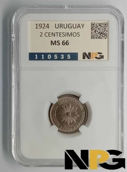 1924 Uruguay 2 Centesimos