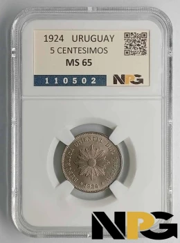 1924 Uruguay 5 Centesimos