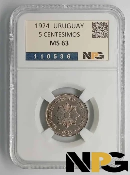 1924 Uruguay 5 Centesimos