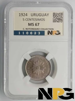 1924 Uruguay 5 Centesimos