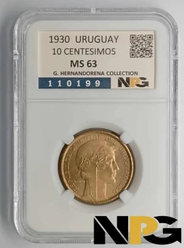 1930 Uruguay 10 Centesimos