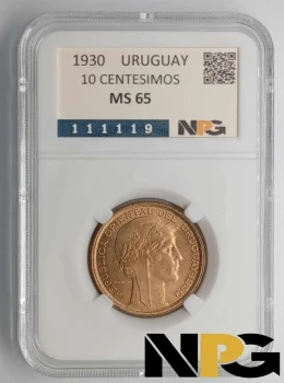 1930 Uruguay 10 Centesimos 1930 Uruguay 10 Centesimos
