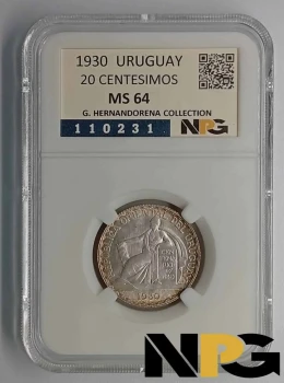 1930 Uruguay 20 Centesimos
